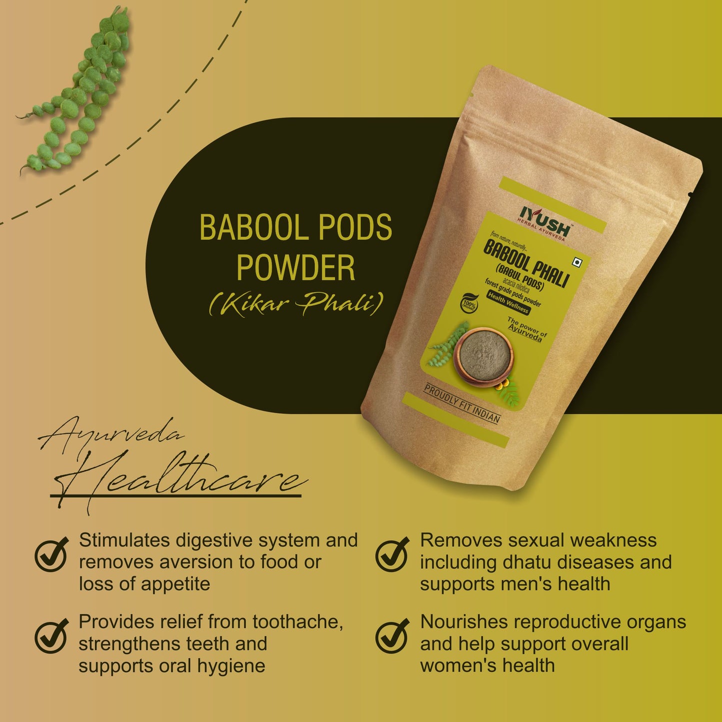 Pure Babool Phali Powder
