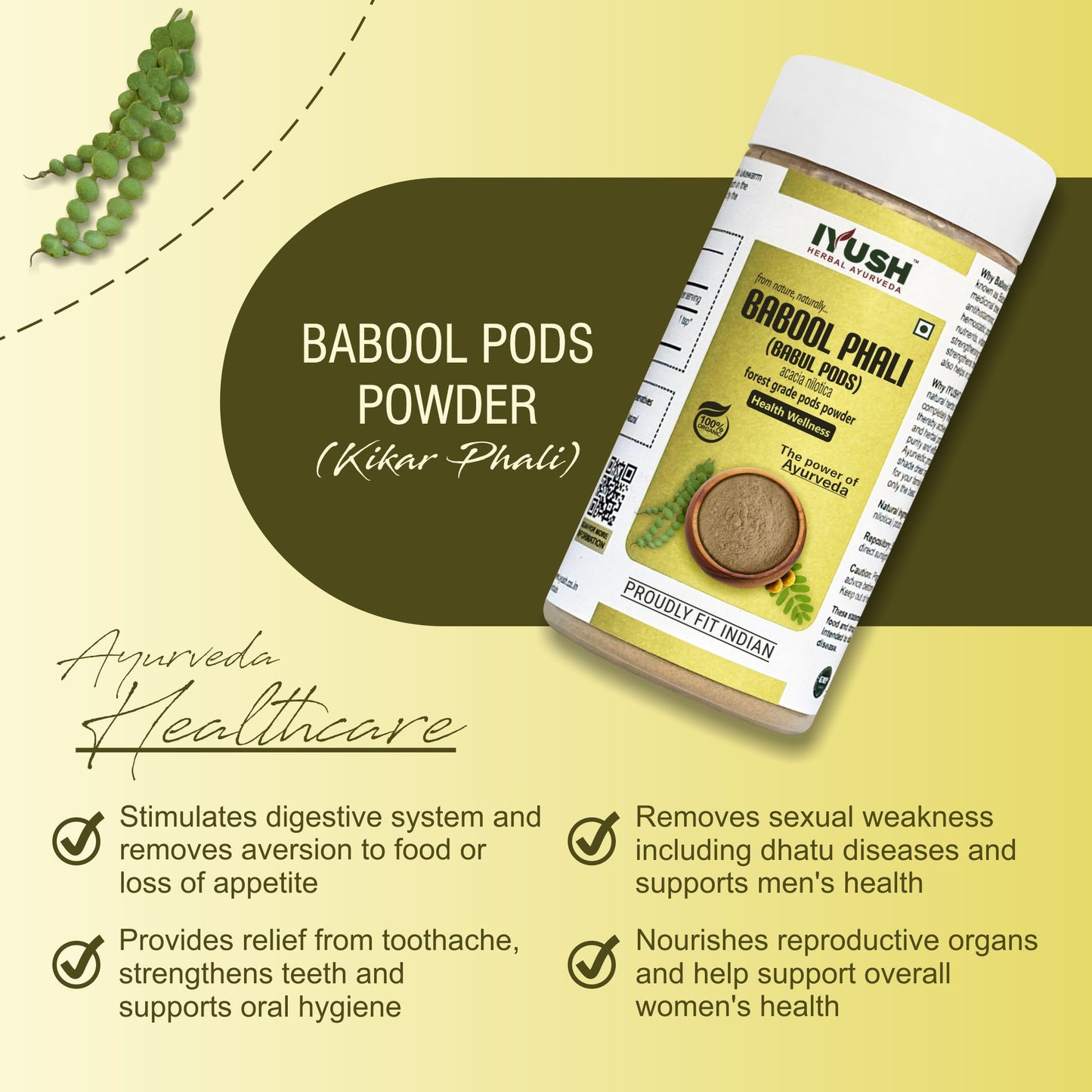 Pure Babool Phali Powder