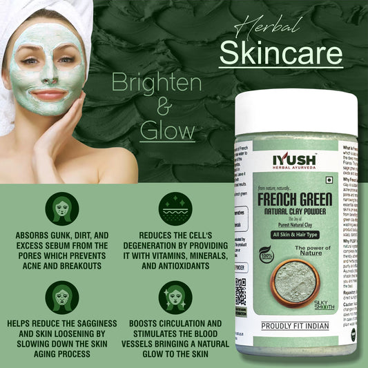 100% Pure French Green Clay Powder