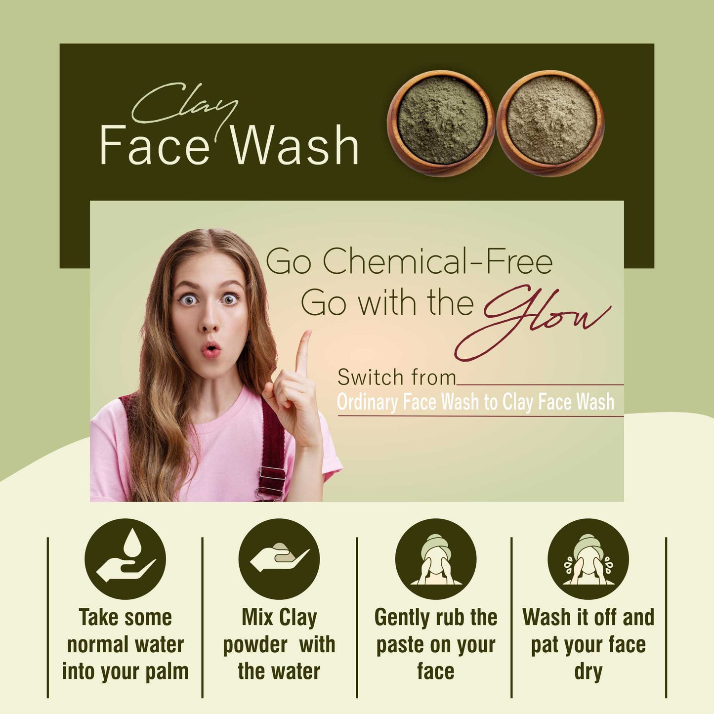 Premium Bentonite and Dead Sea Mud Clay Powder for Holistic Skin and Hair Wellness – Pack of 2, 150gm Each