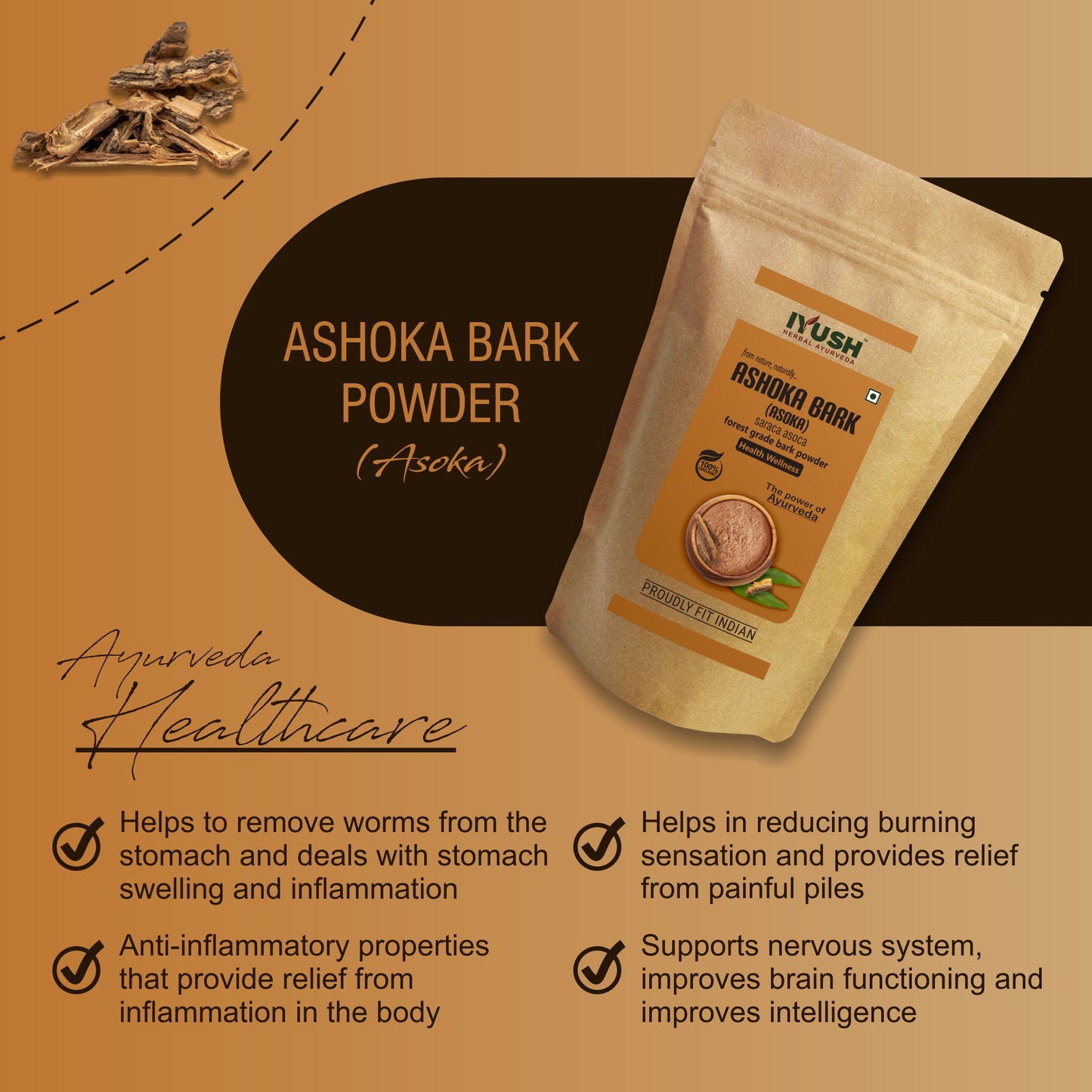 Pure Ashoka Bark Powder