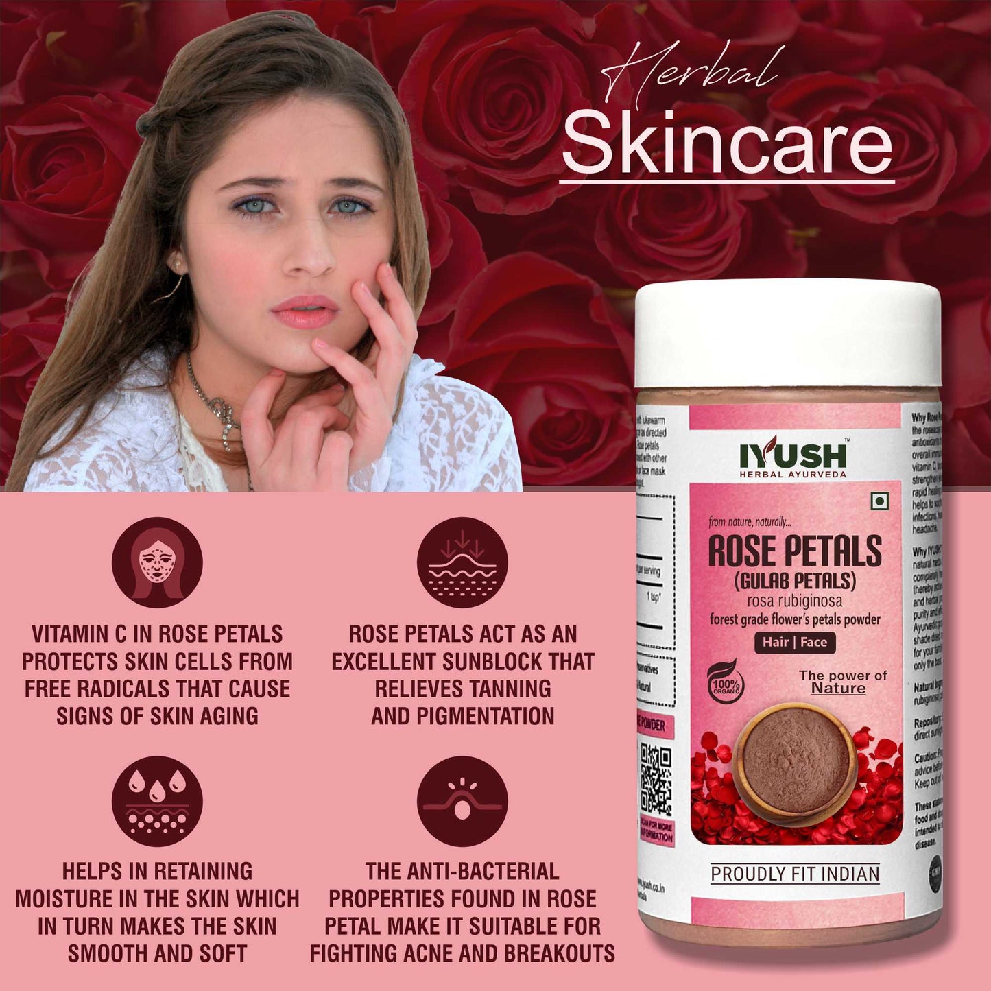 Pure Rose Petal Powder