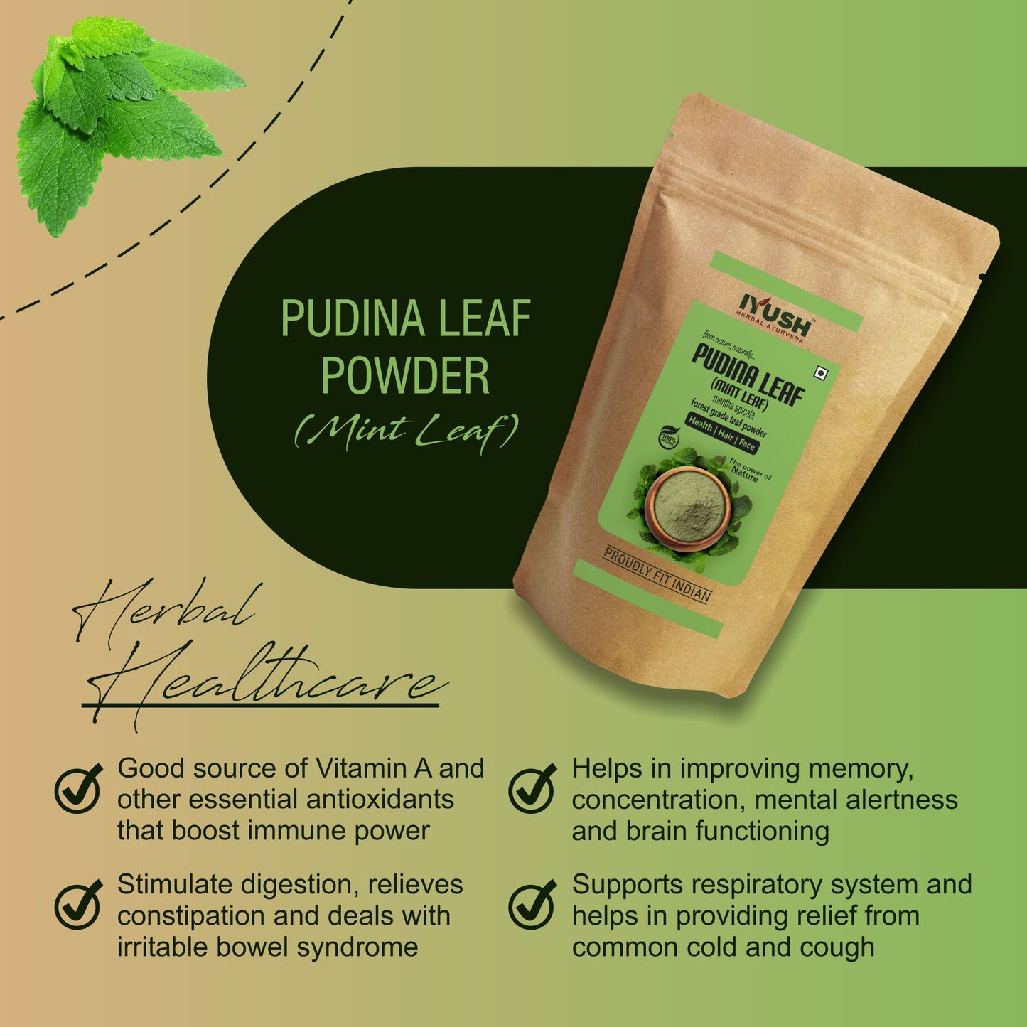 Pure Pudina Leaf Powder