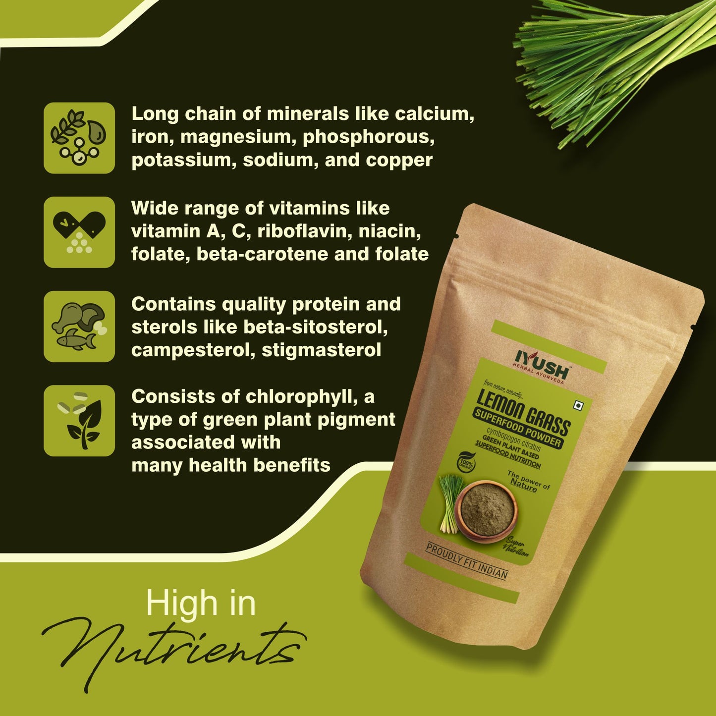 Premium Lemon Grass Superfood Powder