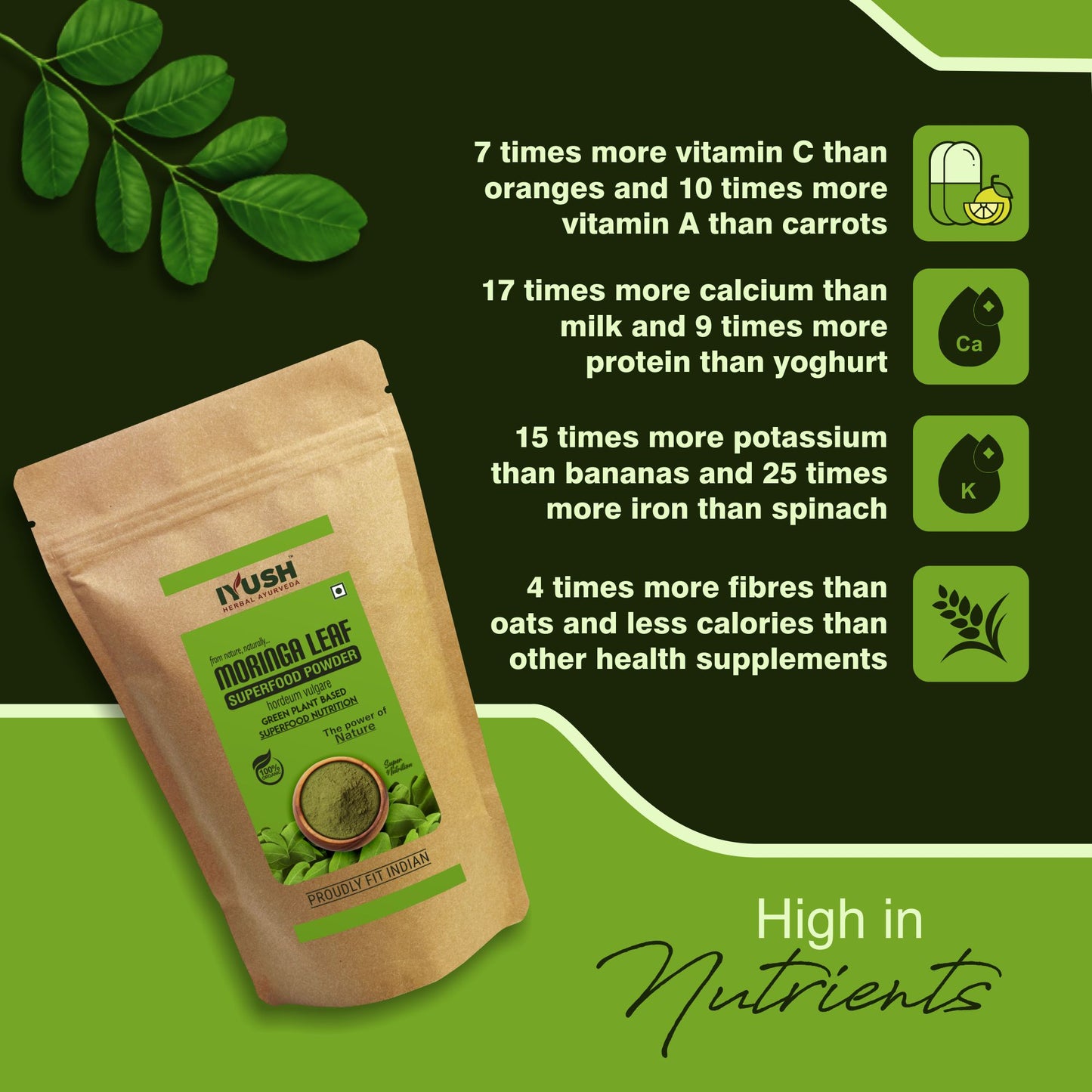 Premium Moringa Leaf Superfood Powder