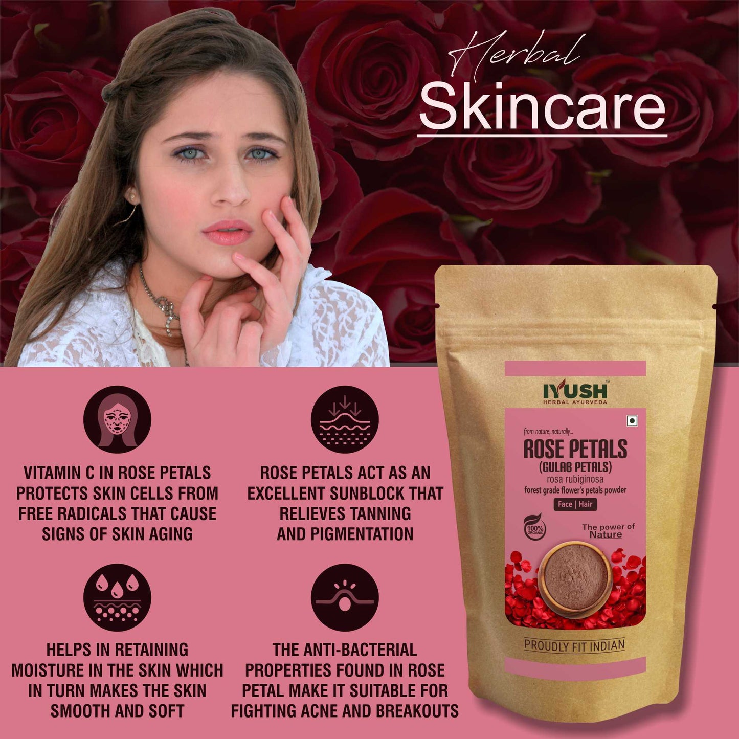 Pure Rose Petal Powder