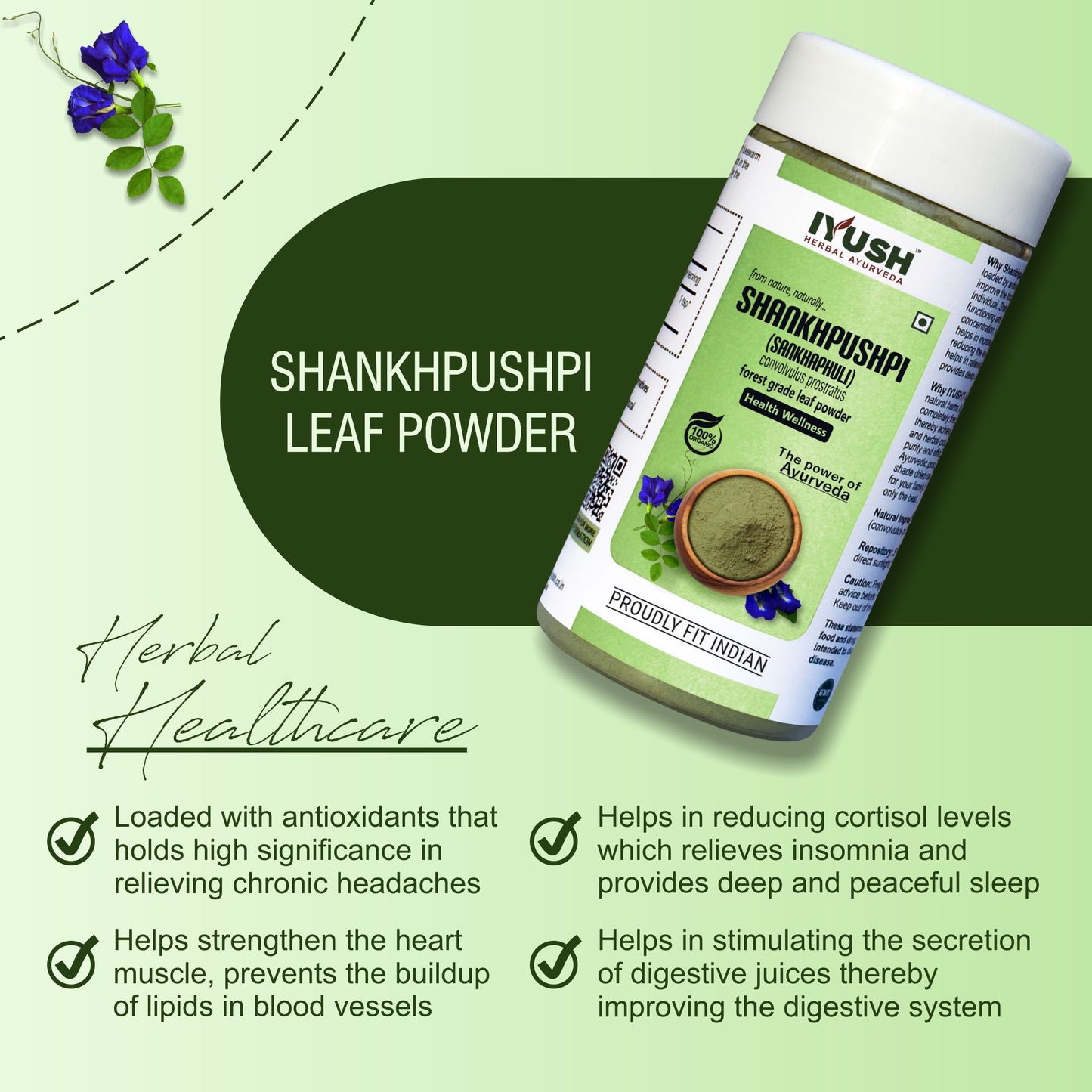 Pure Shankhpushpi Leaf Powder