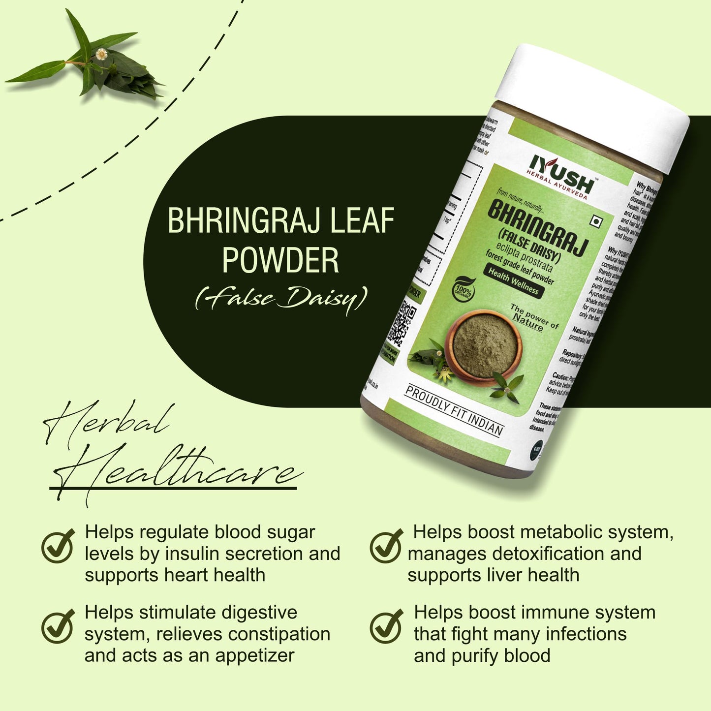 Pure Bhringraj Leaf Powder