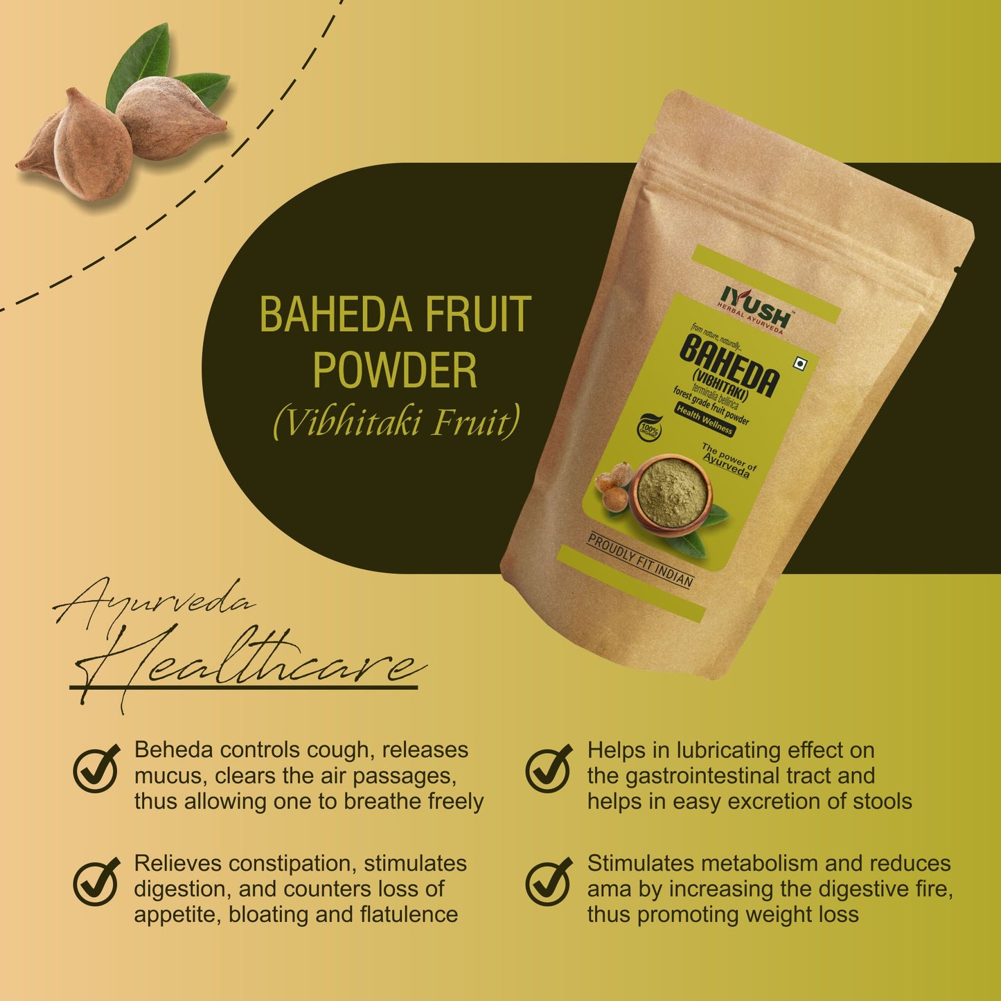 Pure Baheda Fruit Powder