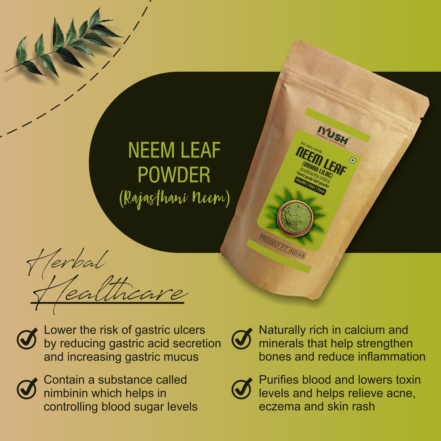 Pure Neem Leaf Powder