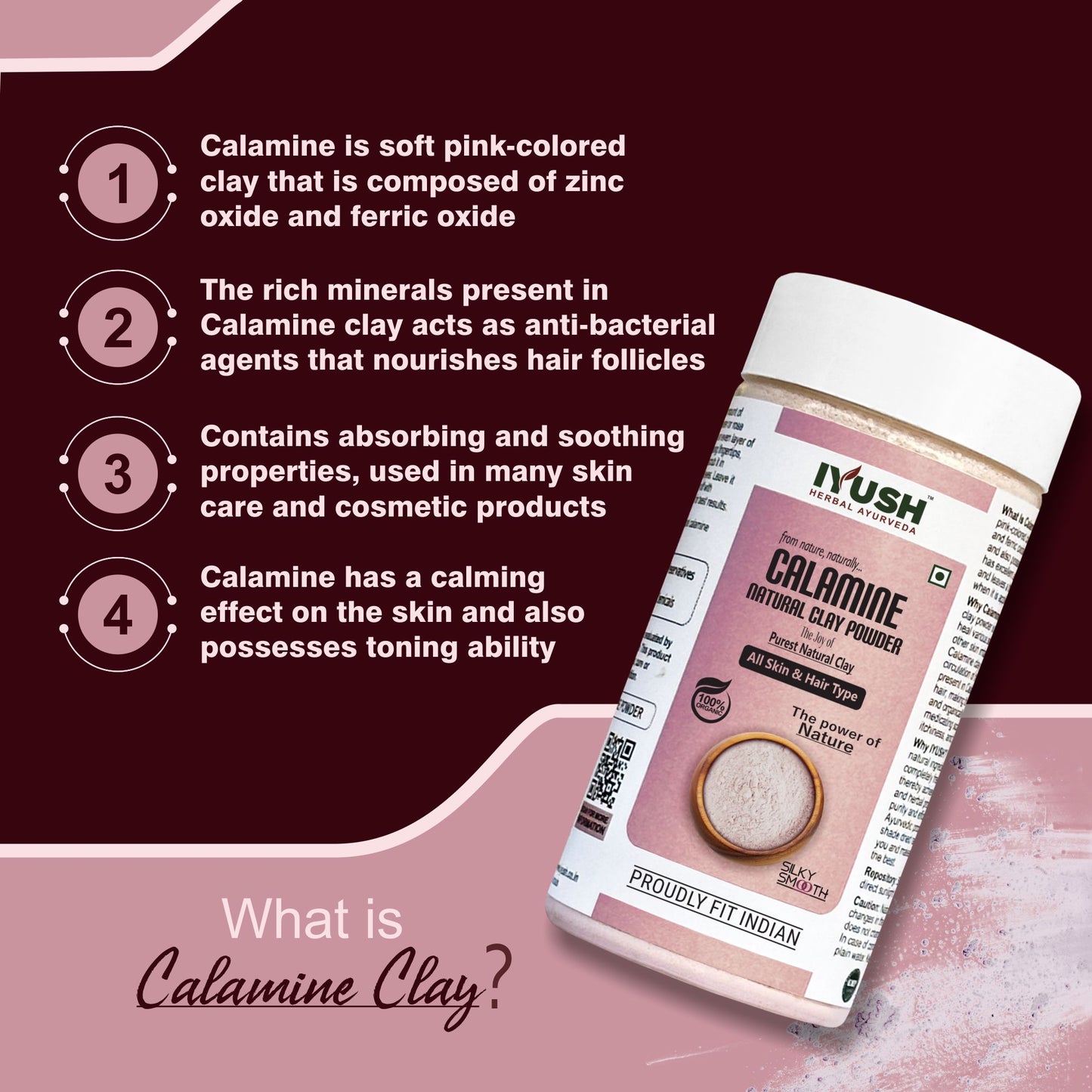 100% Pure  Calamine Clay Powder