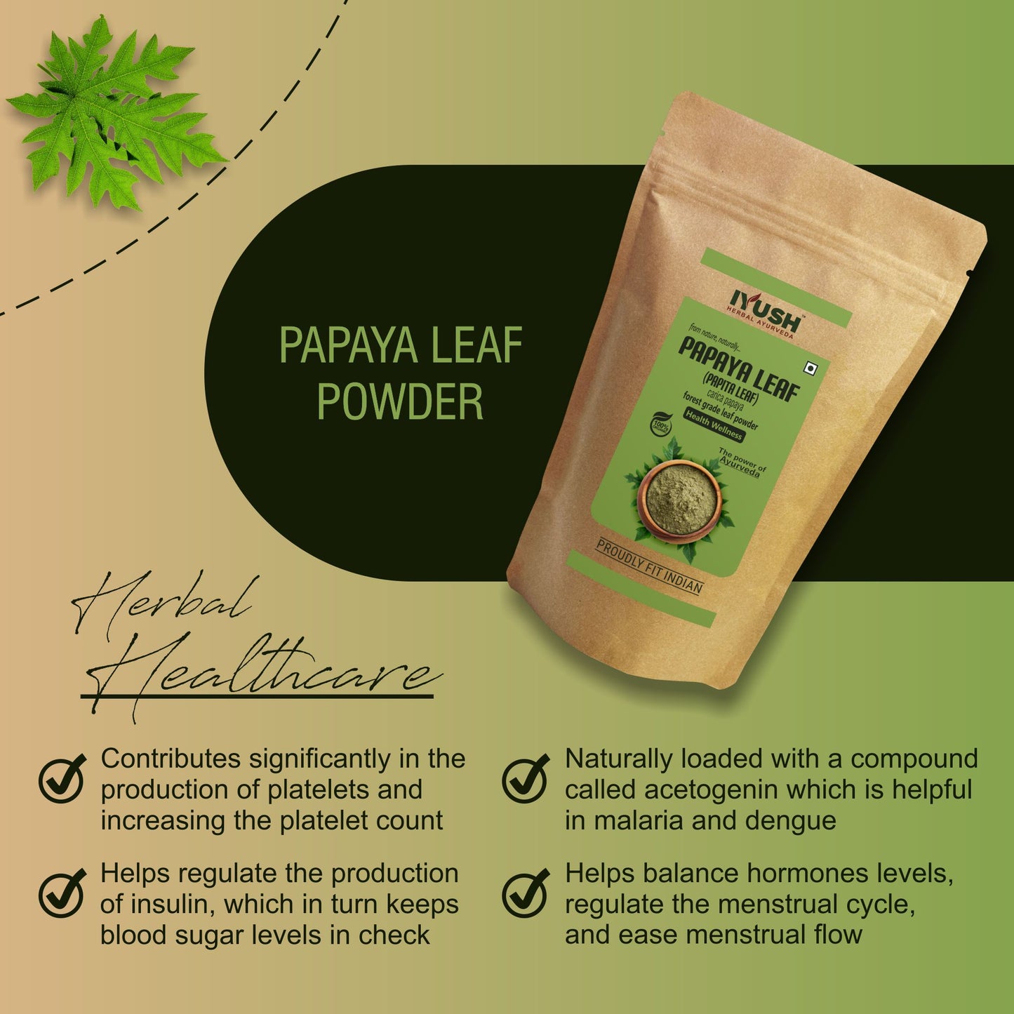 Pure Papaya Leaf Powder