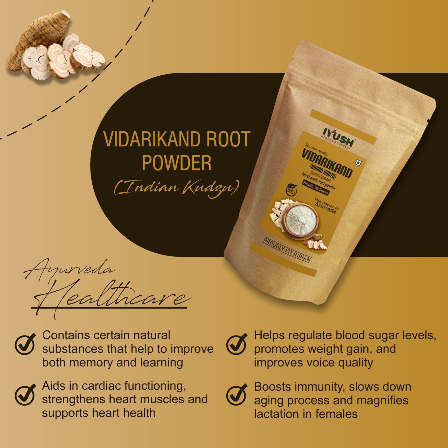 Pure Vidarikand Root Powder