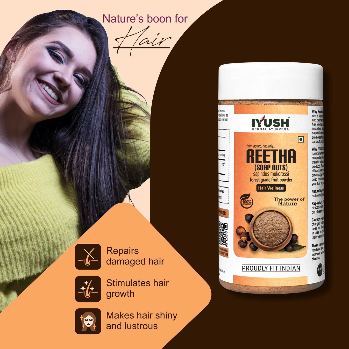 Pure Reetha Fruit Powder