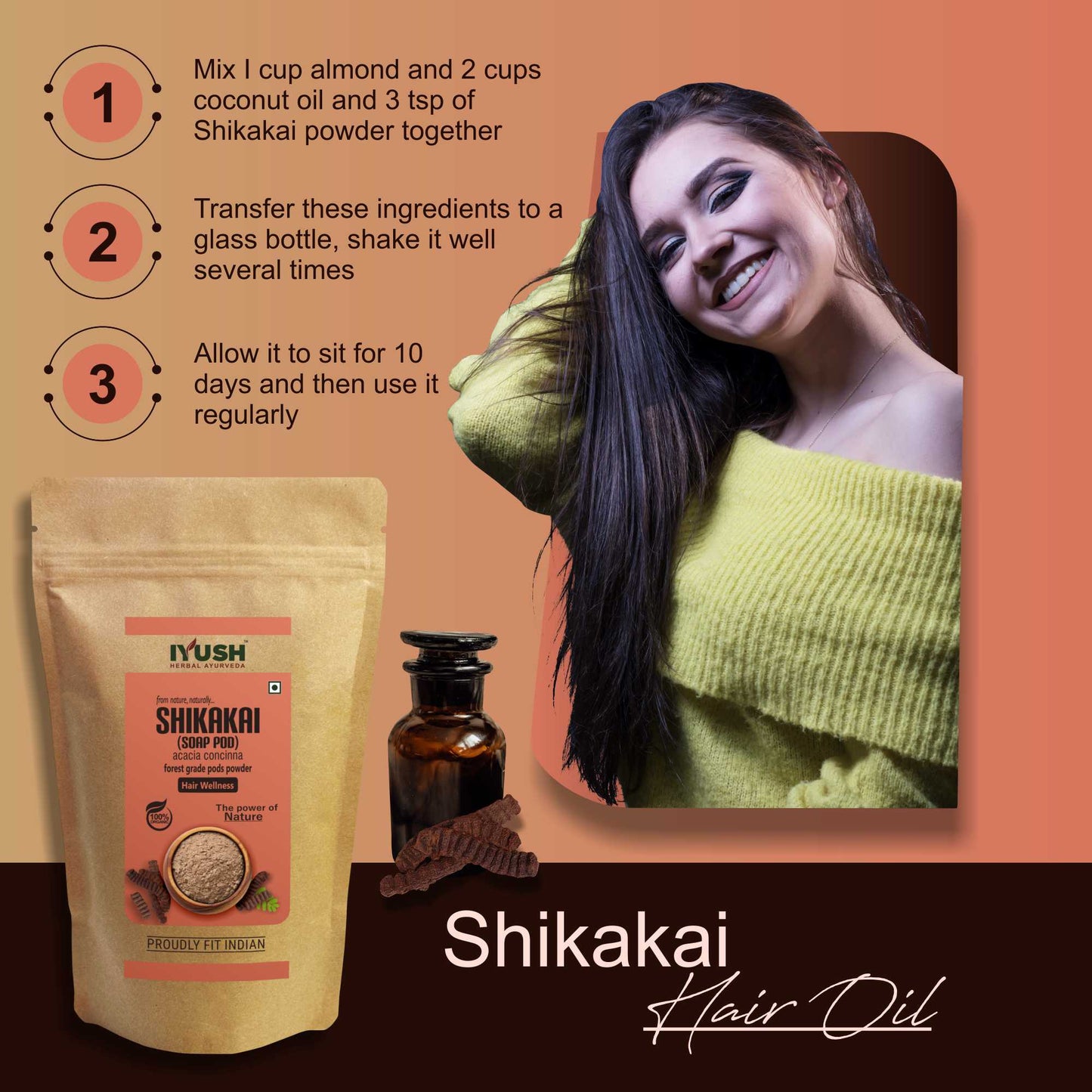 Pure Shikakai Pods Powder