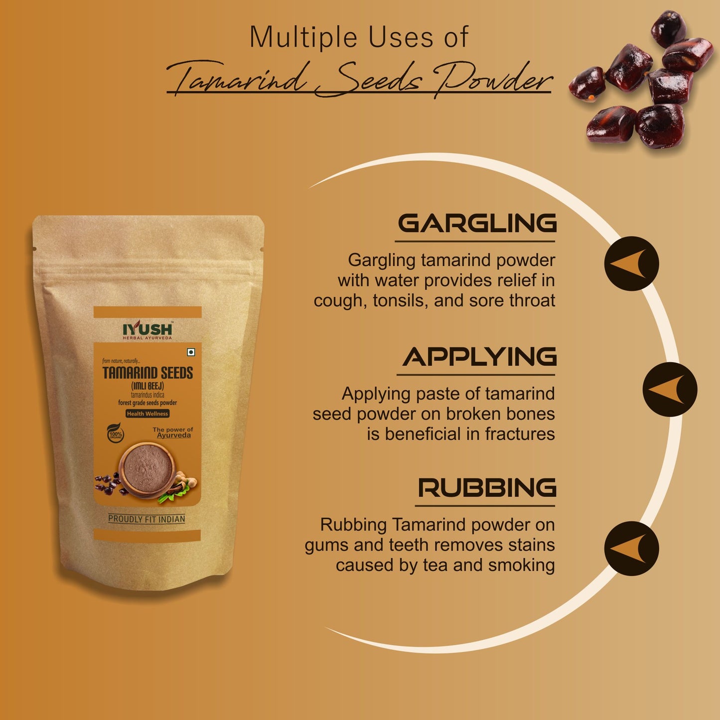 Pure Tamarind Seeds Powder