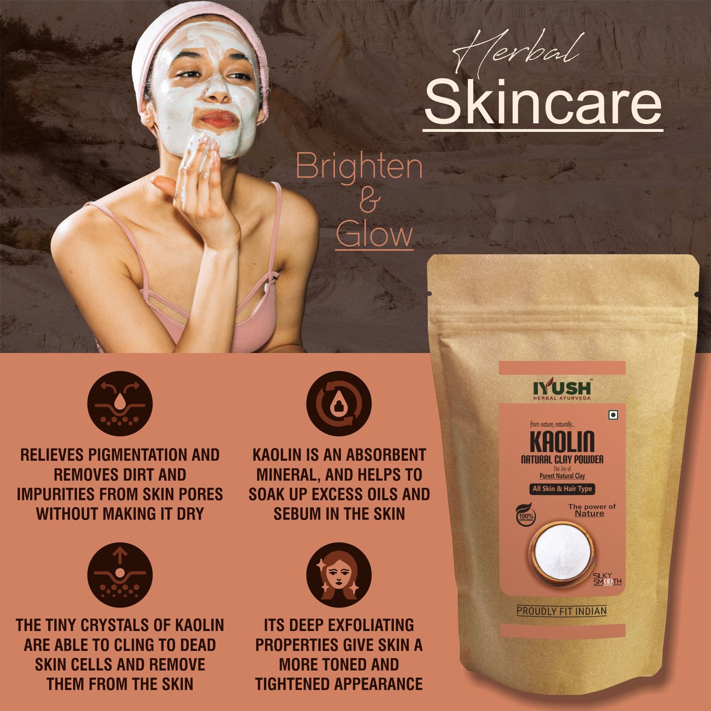 100% Pure Kaolin Clay Powder