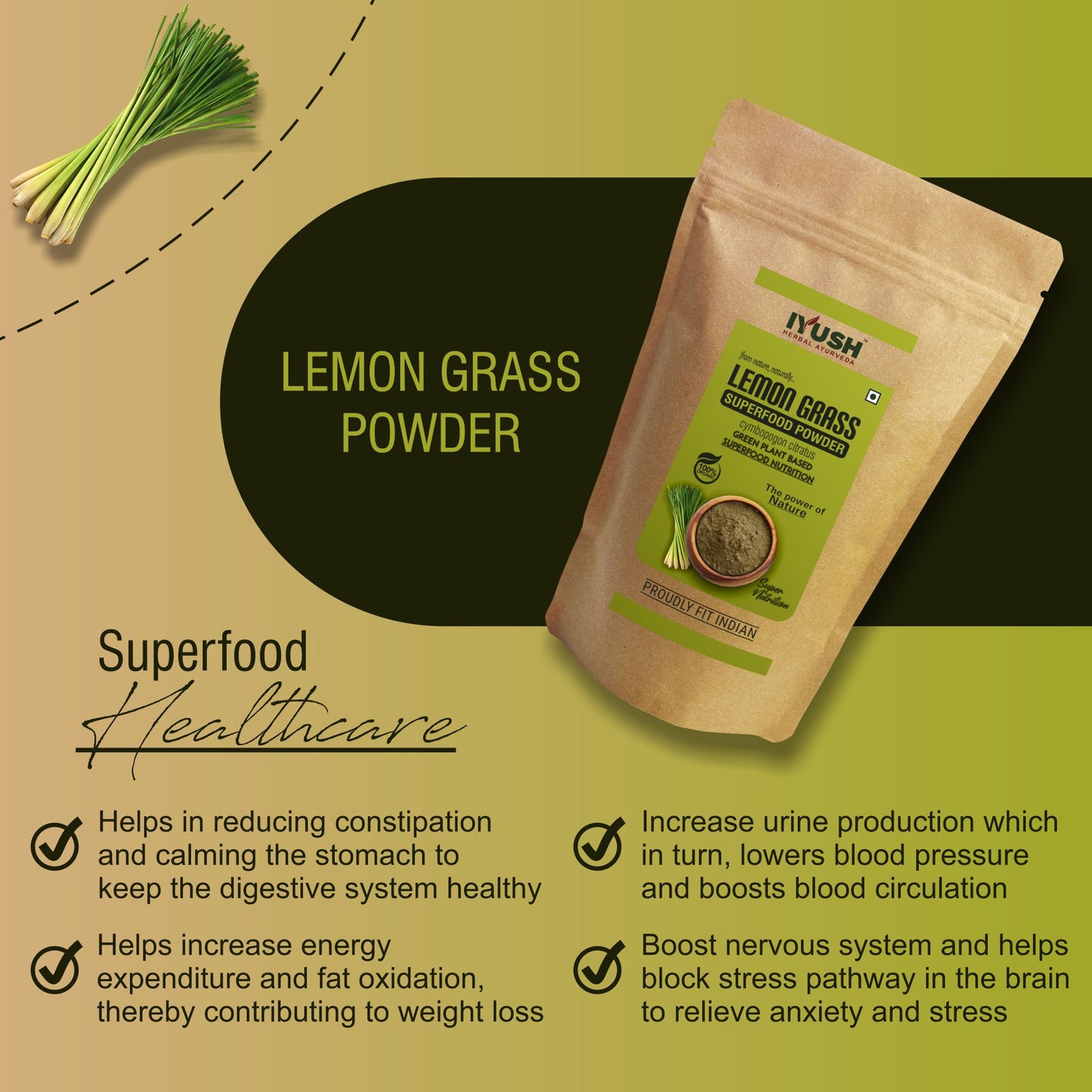 Premium Lemon Grass Superfood Powder