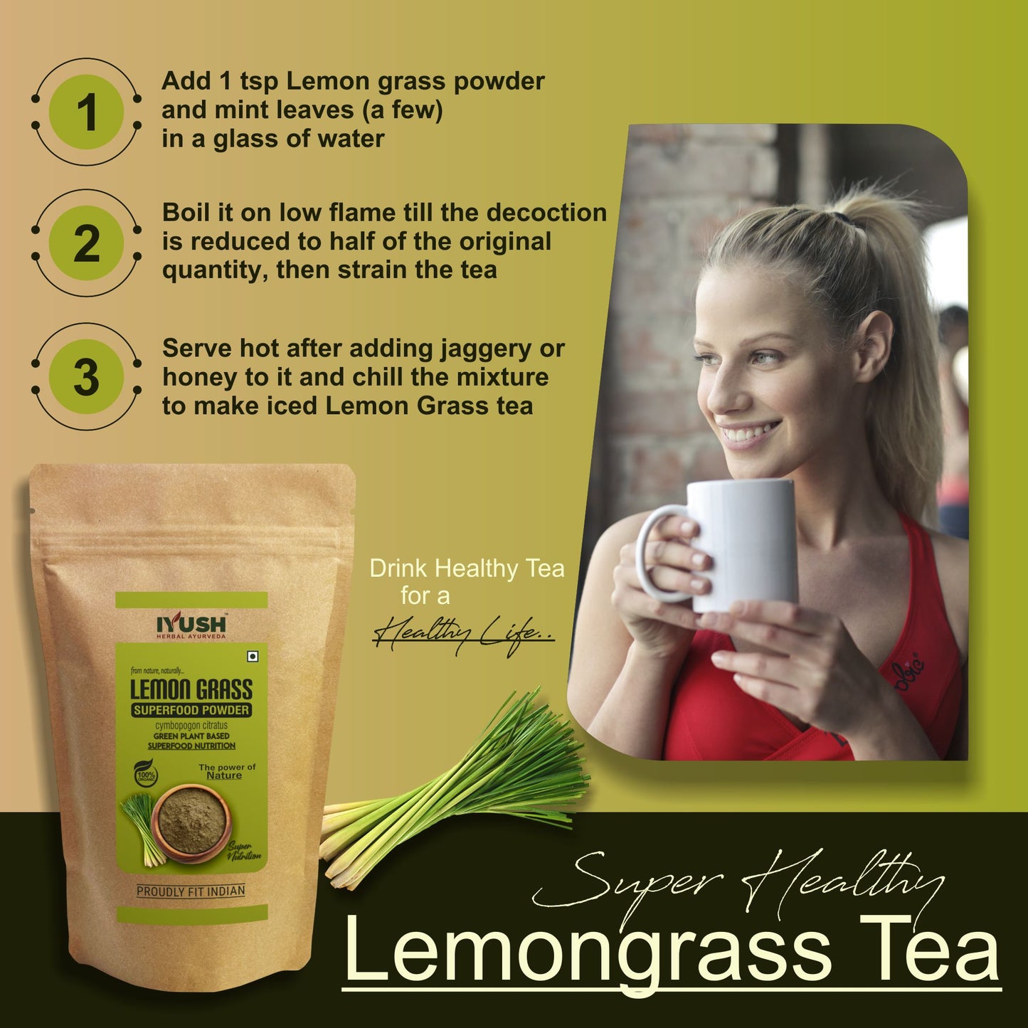 Premium Lemon Grass Superfood Powder