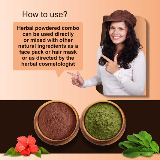 Premium Curry Leaf and Hibiscus Flower Powder for Holistic Hair and Skin Wellness – Pack of 2, 100gm Each