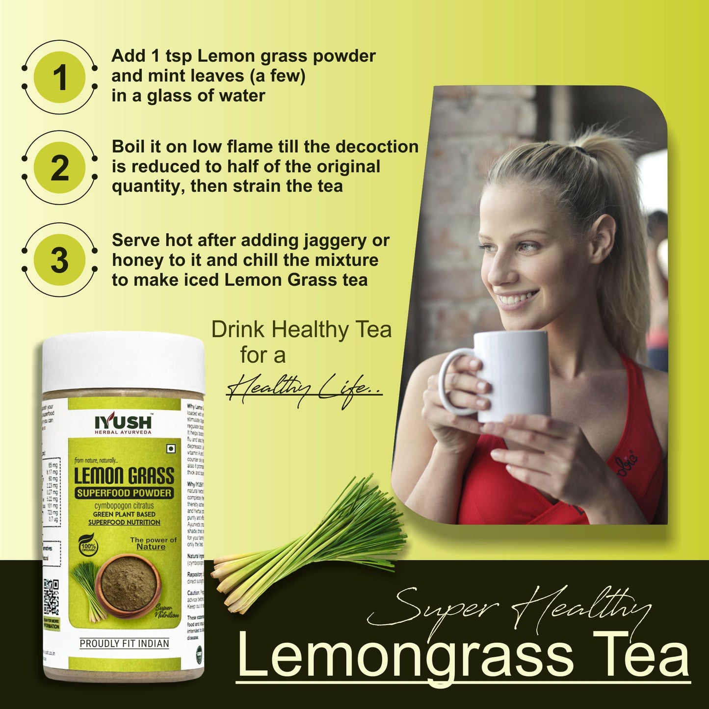 Premium Lemon Grass Superfood Powder