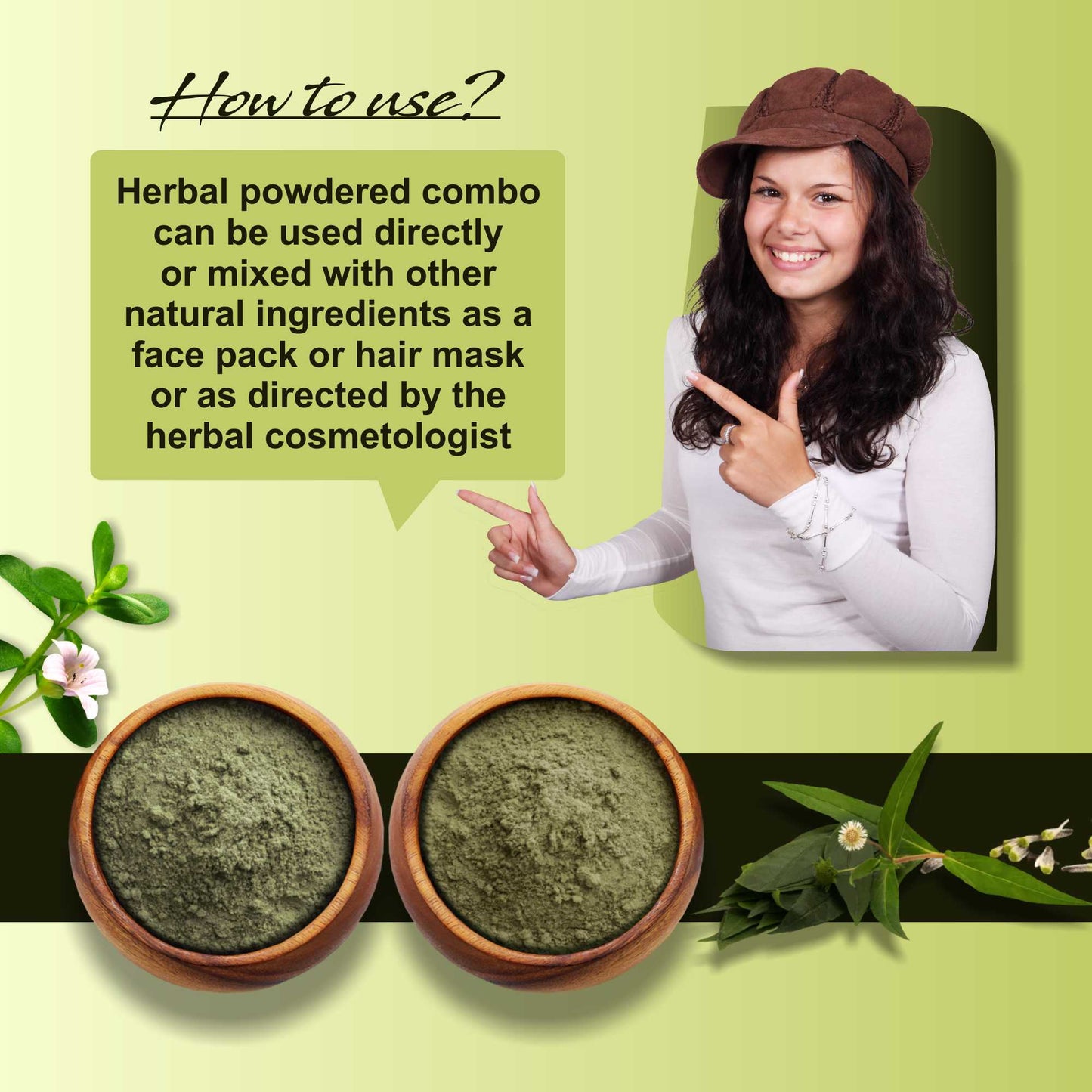 Premium Brahmi and Bhringraj Powder for Holistic Hair and Skin Wellness – Pack of 2, 100gm Each