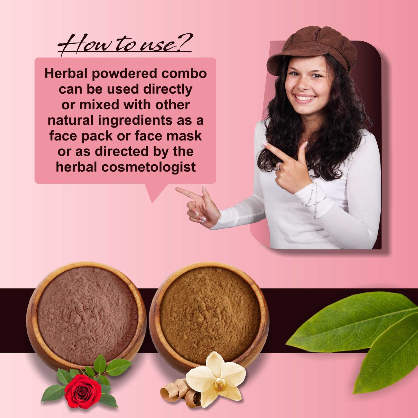 Premium Rose Petal and Sandalwood Powder for Holistic Skin and Hair Wellness – Pack of 2, 100gm Each