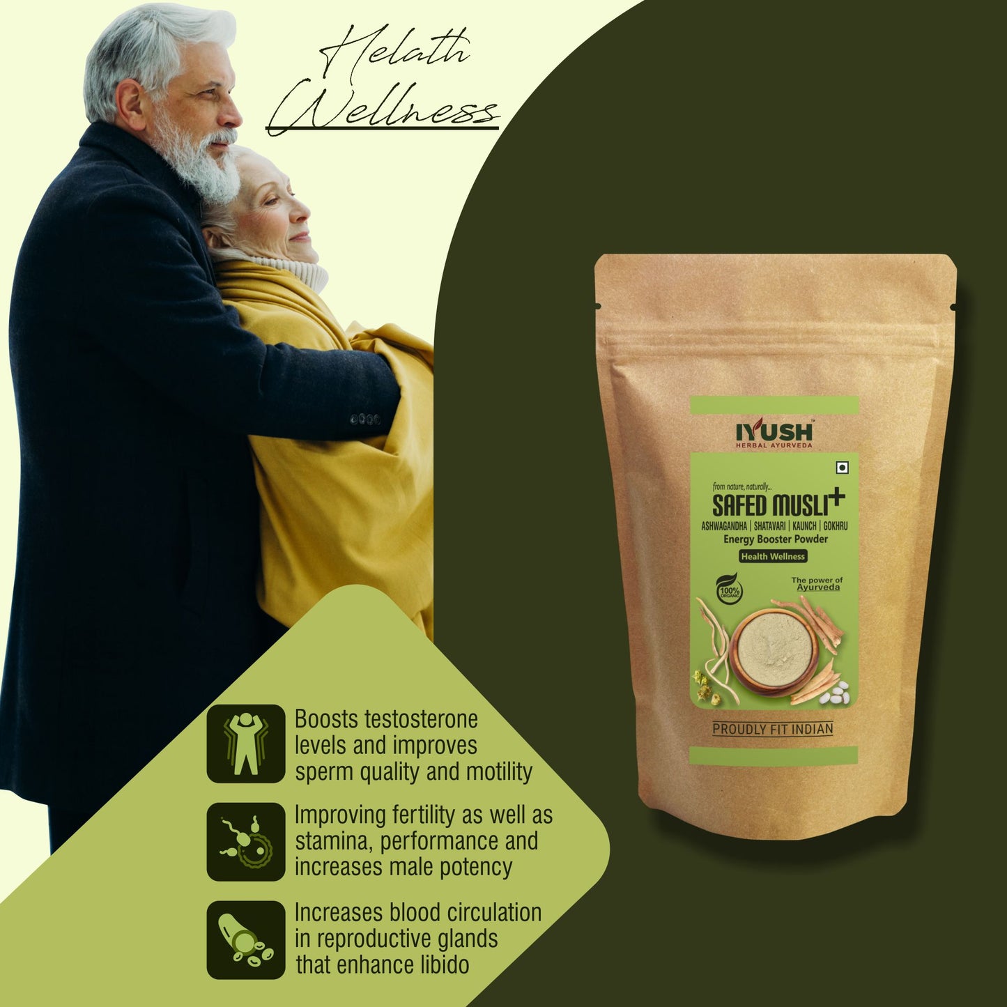 Pure Safed Musli Gokhru Plus Powder