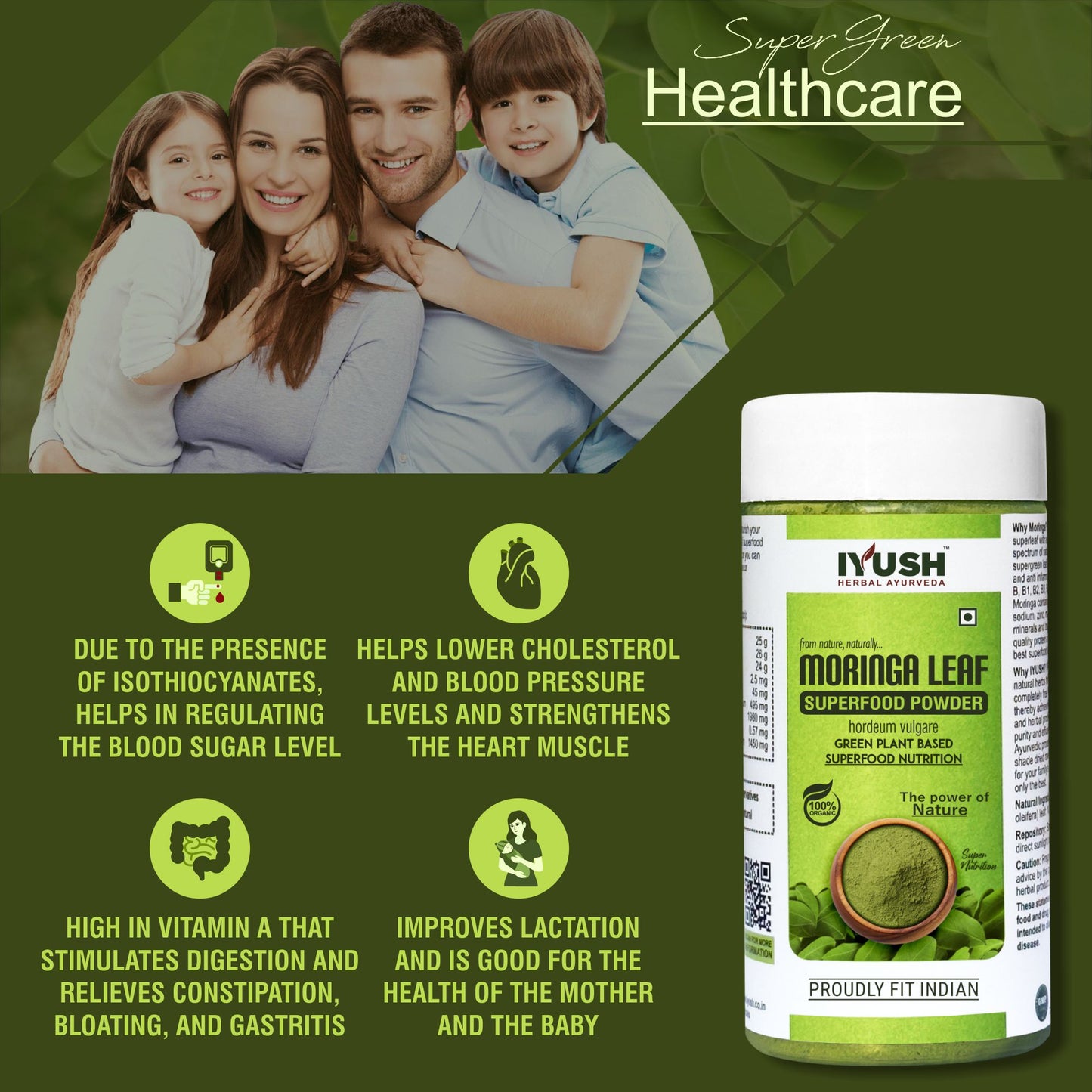 Premium Moringa Leaf Superfood Powder