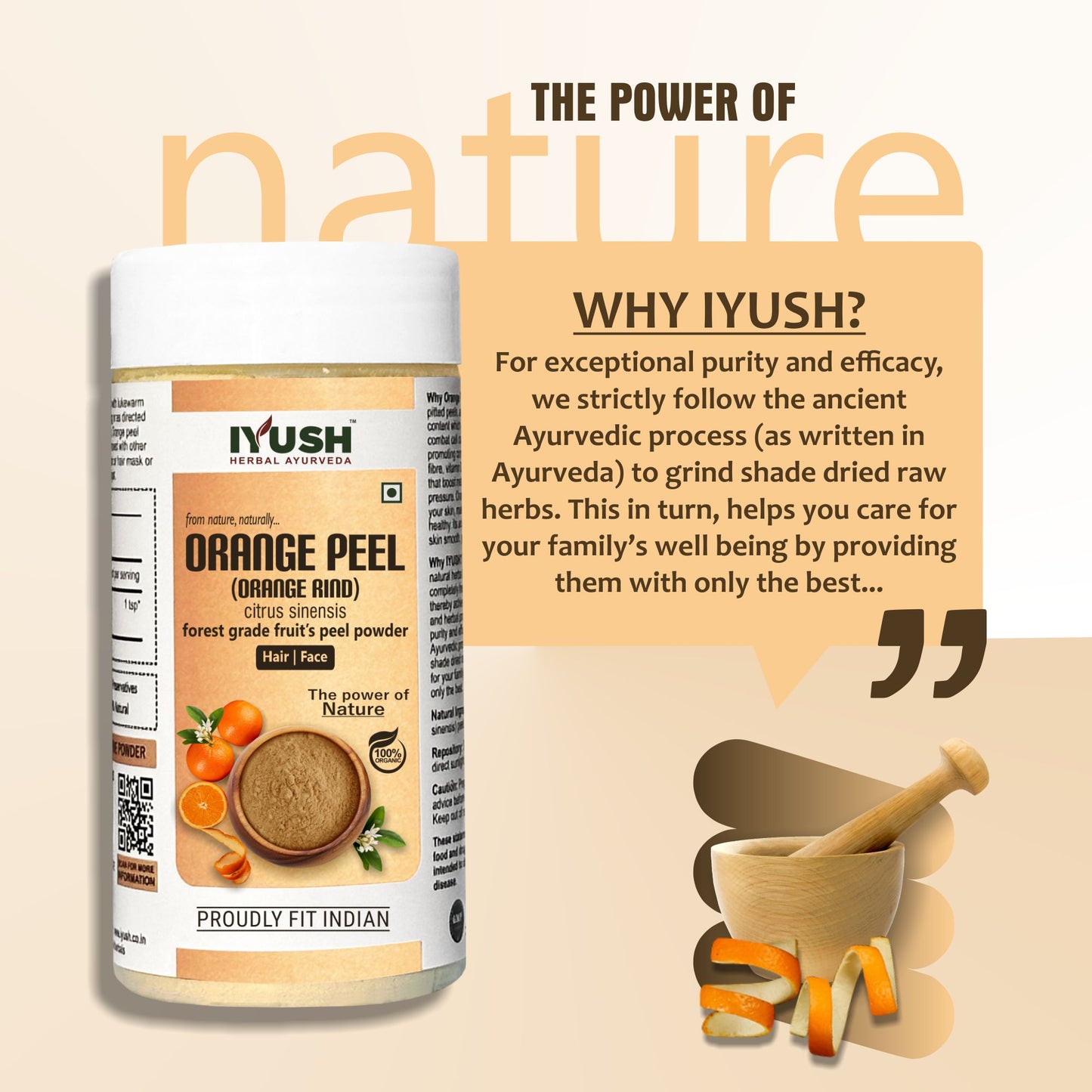 Pure Orange Peel Powder