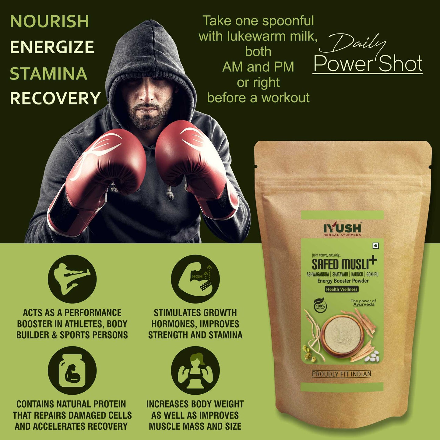 Pure Safed Musli Gokhru Plus Powder