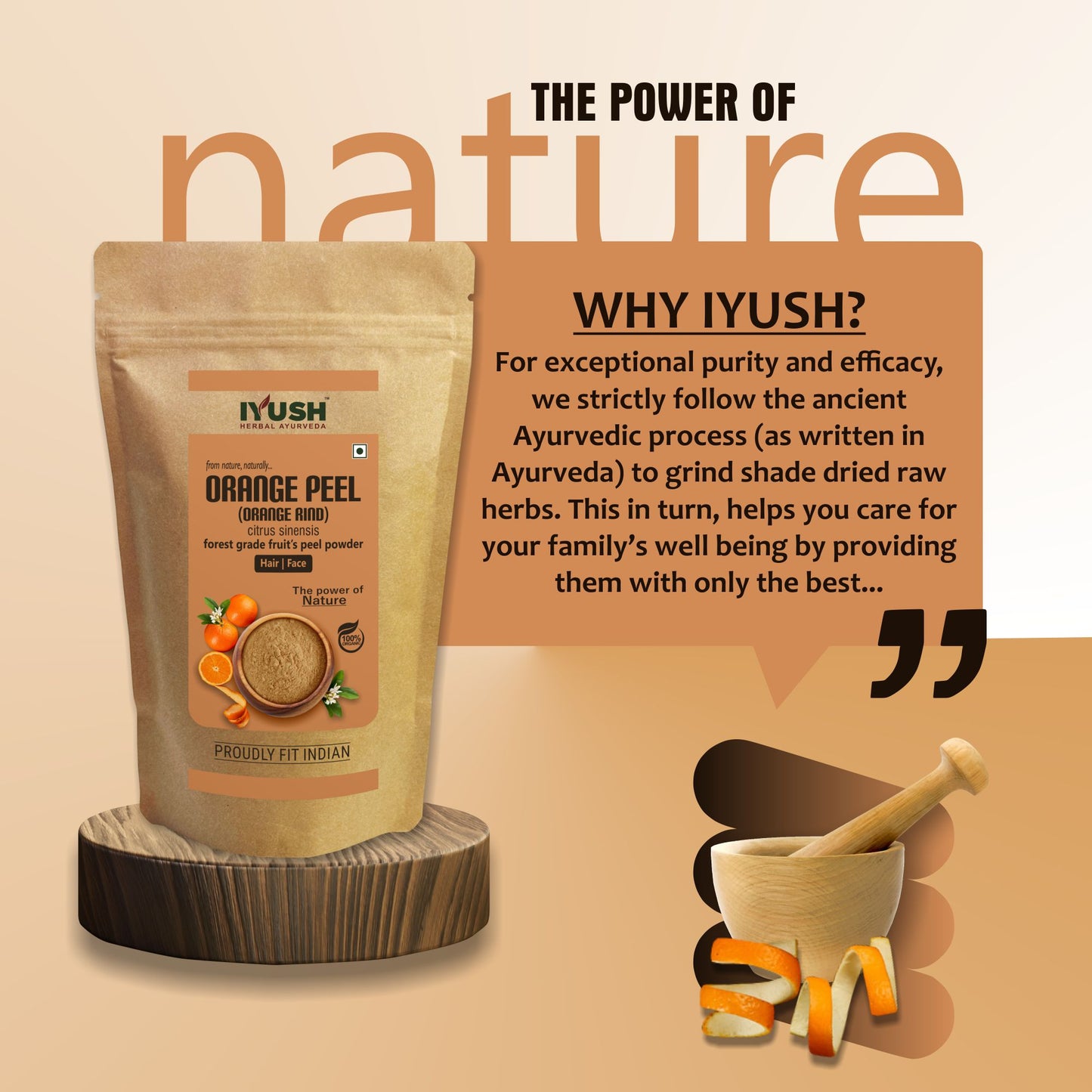 Pure Orange Peel Powder