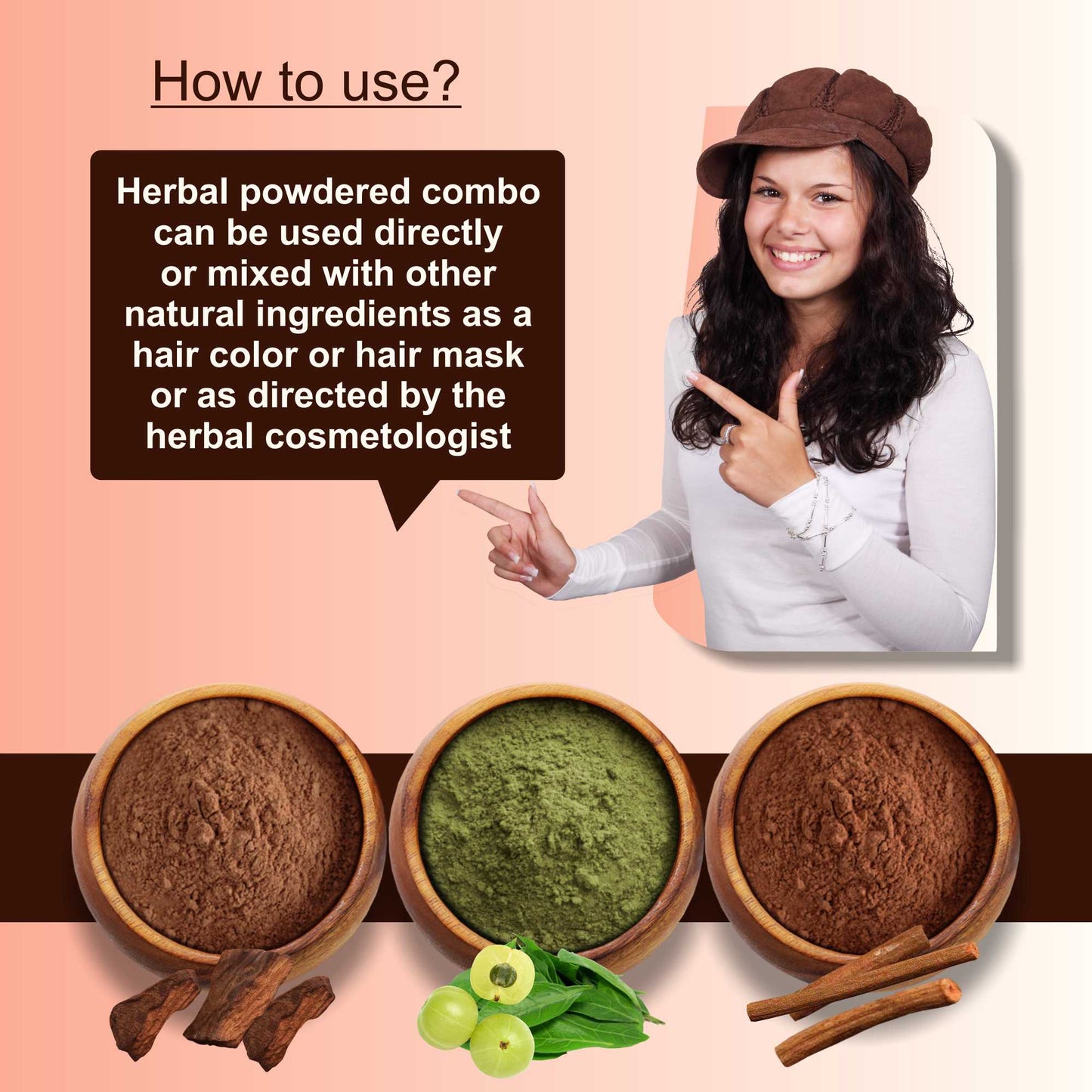 Herbal Henna, Katha and Manjistha Powder for Holistic Hair Wellness – Pack of 3, 100gm Each