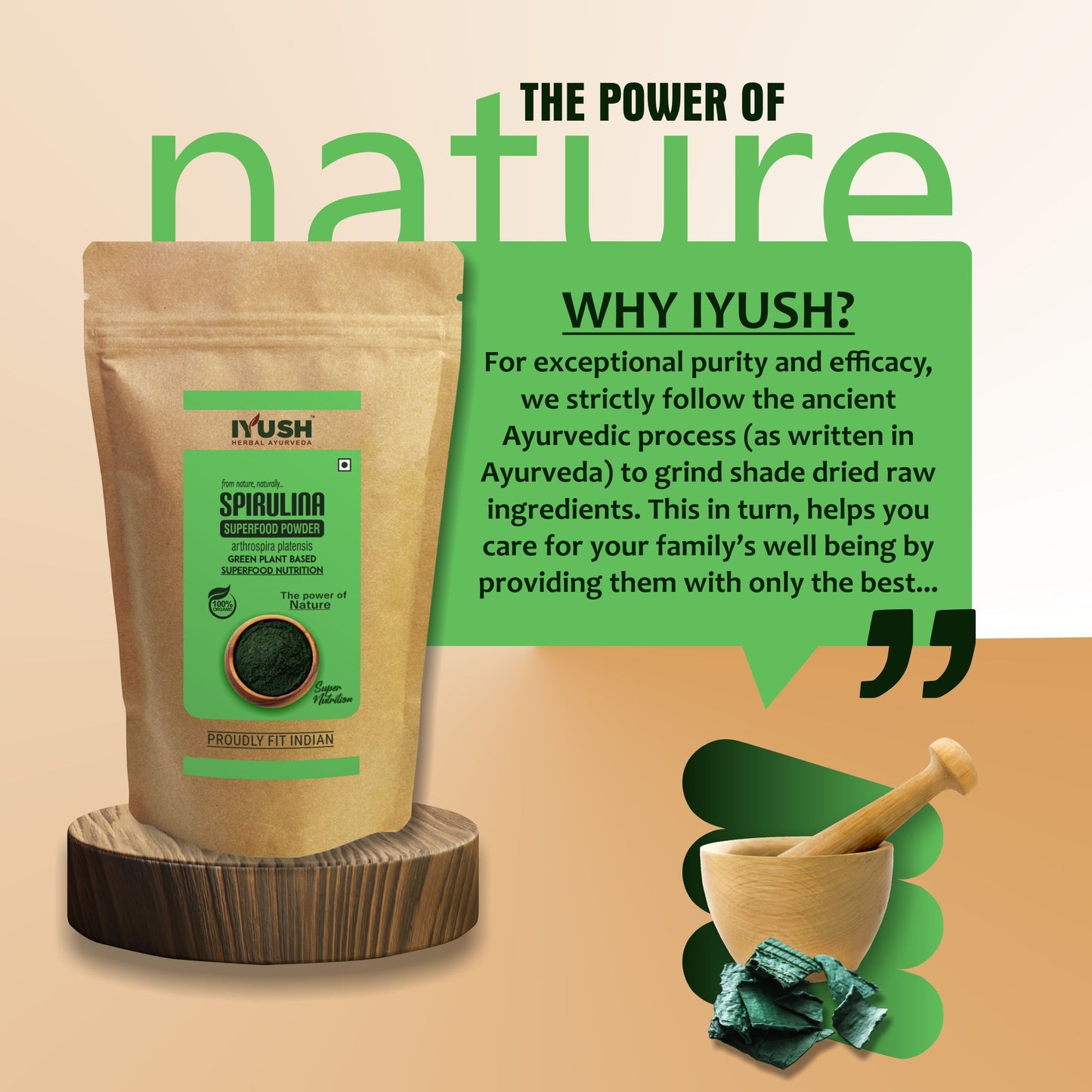 Premium Spirulina Algae Superfood Powder